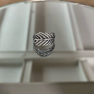 PandoraSilver, feather ring. 925.